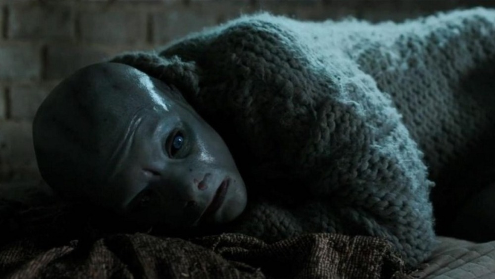 A monster lying down in Cold Skin