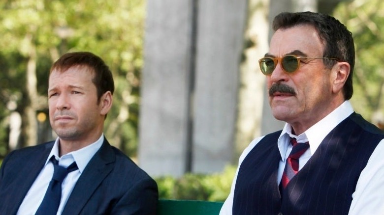 Donnie Wahlberg and Tom Selleck in Blue Bloods