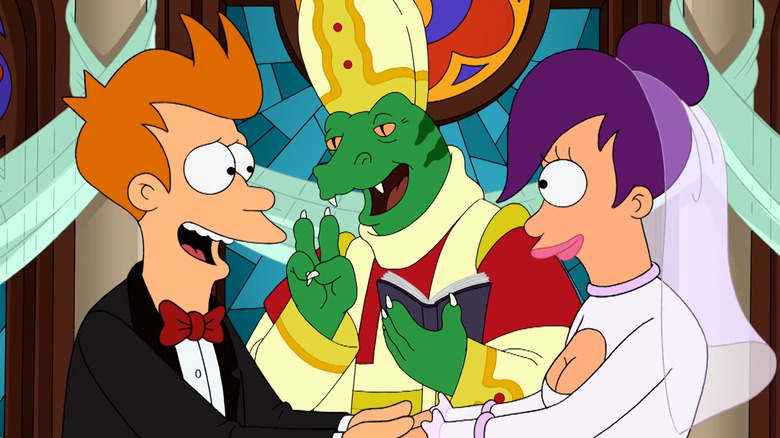 Fry and Leela getting married