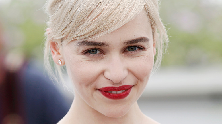 Emilia Clark blushes