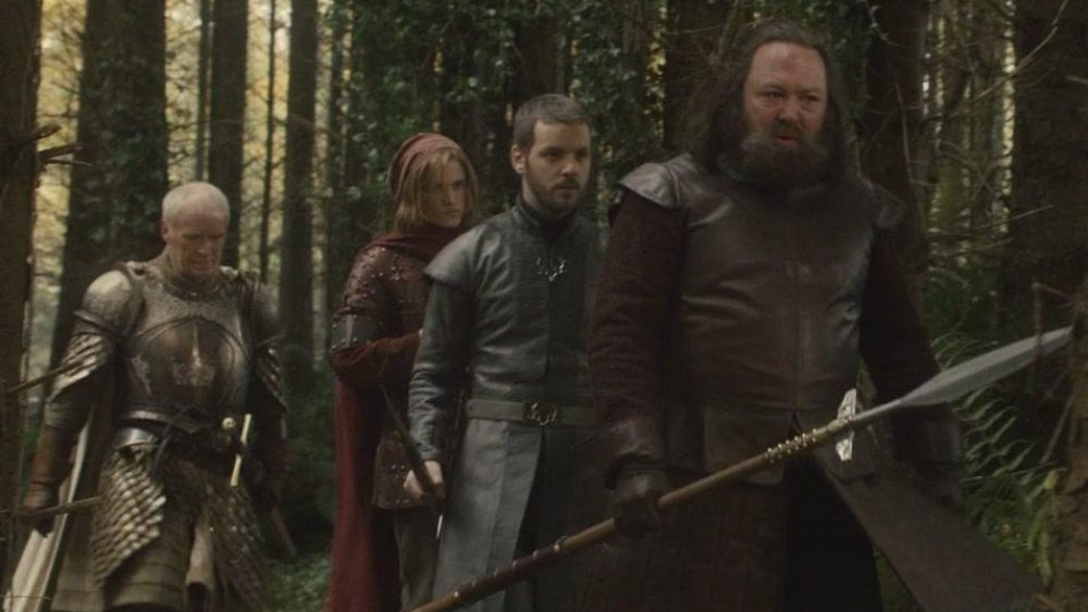 Mark Addy as Robert Baratheon leads his last hunting party on Game of Thrones