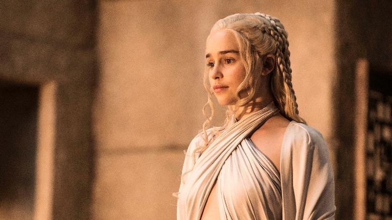 Emilia Clarke in a scene from Game of Thrones