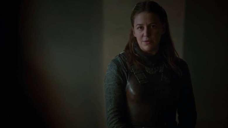 Yara Greyjoy speaking with Daenerys Targaryen