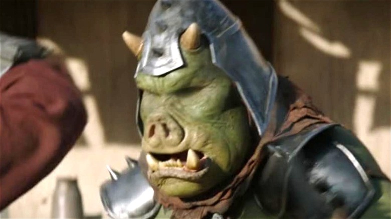Gamorrean guard ready to fight