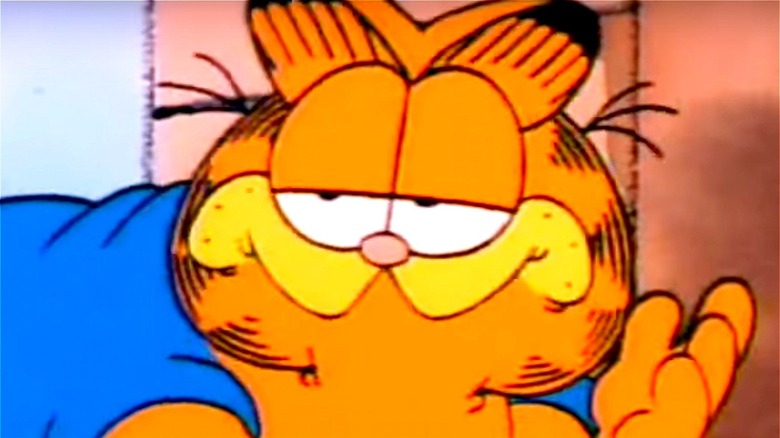 Garfield waking up