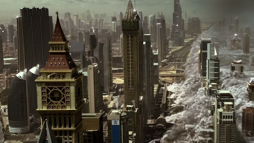 tidal wave crashing
