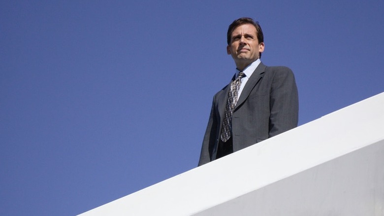 Michael Scott standing on rooftop