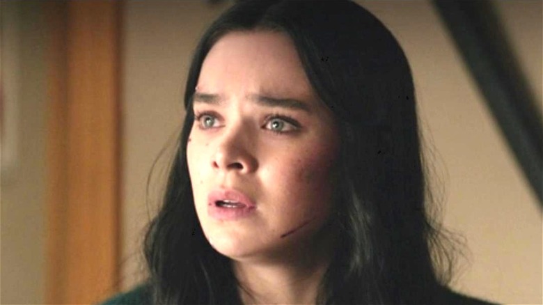 Kate Bishop looks upset in Hawkeye
