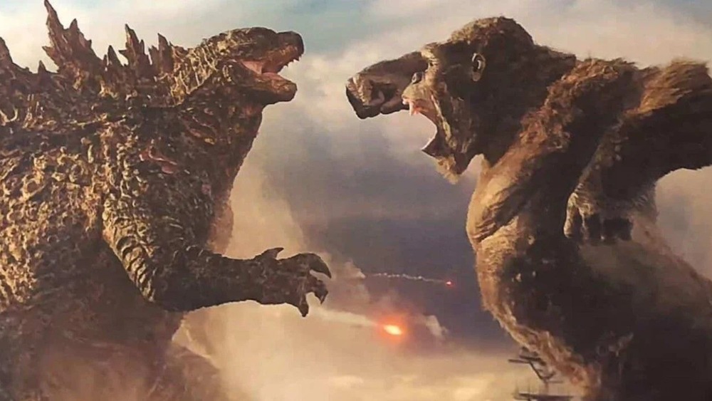 Godzilla and King Kong fight