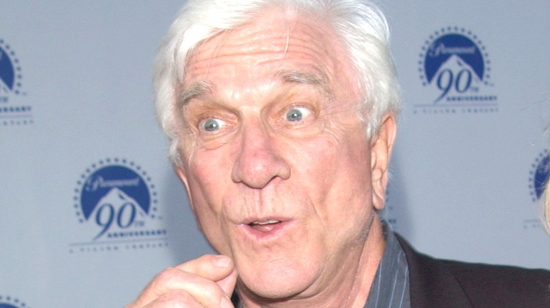 Leslie Nielsen looking surprised