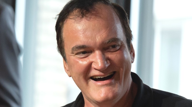 Quentin Tarantino laughing