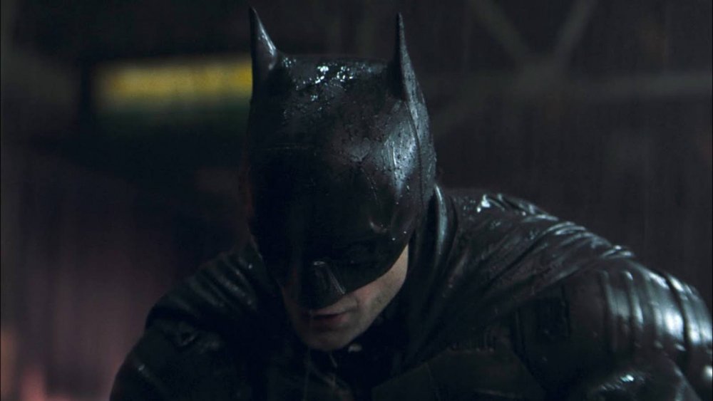 Robert Pattinson in a behind-the-scenes image from The Batman