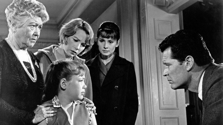 James Garner talks to a child