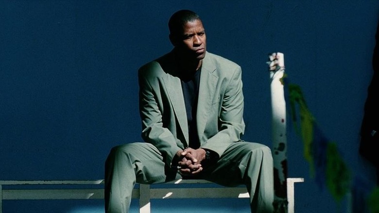 Denzel Washington sitting