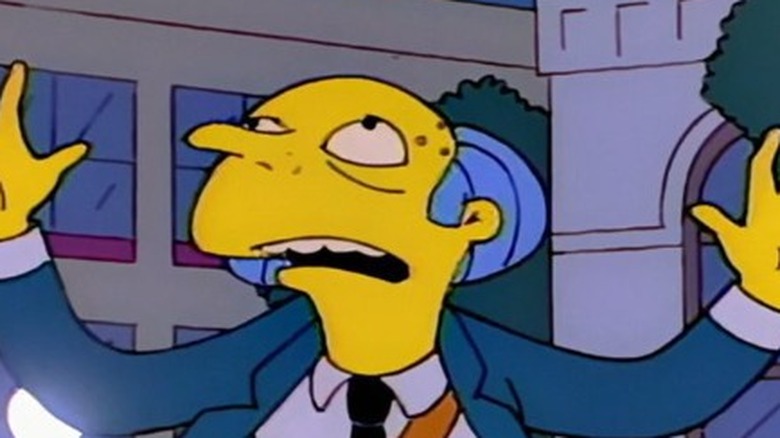 Mr Burns after being shot