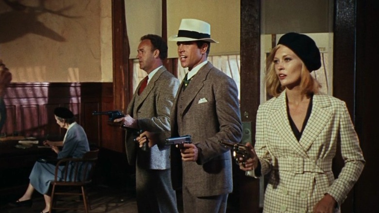 Gene Hackman, Warren Beatty, and Faye Dunaway in Bonnie and Clyde