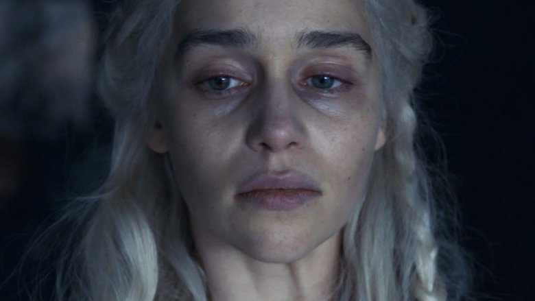 Emilia Clark as Daenerys Targaryen on Game of Thrones season 8 episode 5 The Bells