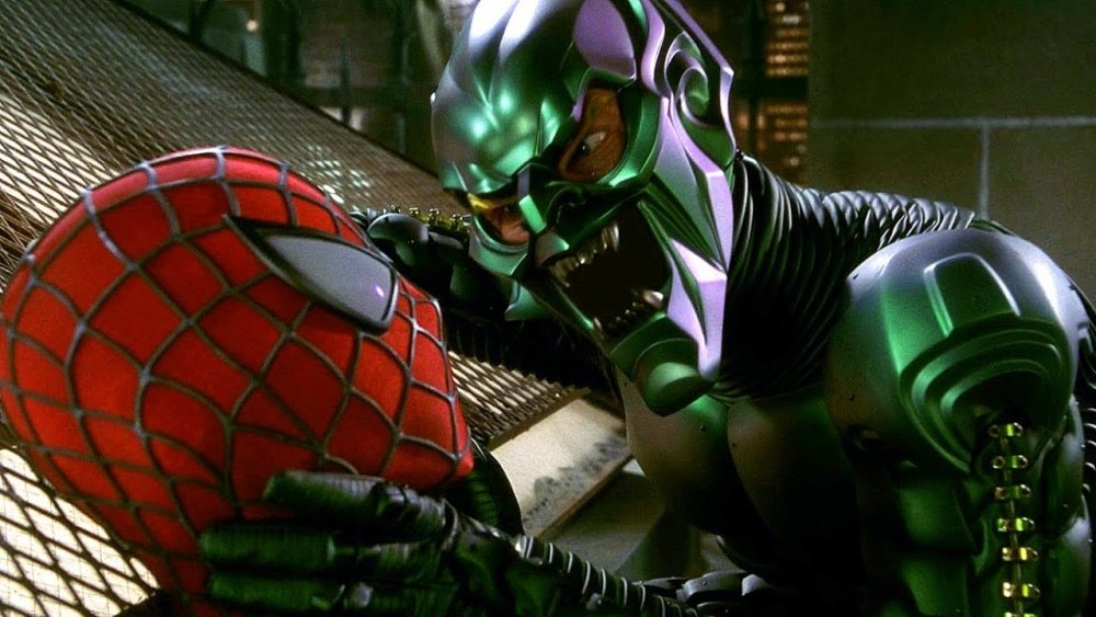 Green Goblin and Spider-Man fight scene