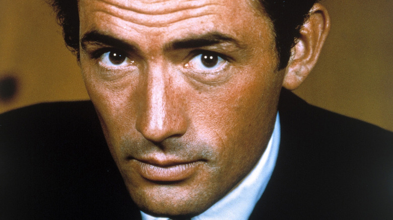 Gregory Peck staring