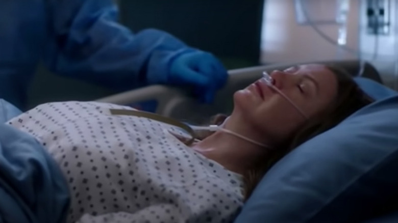 Meredith Grey on oxygen