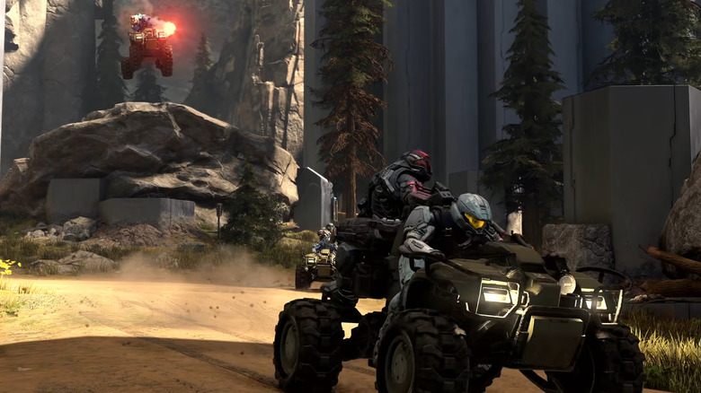 Halo Infinite warthog chase