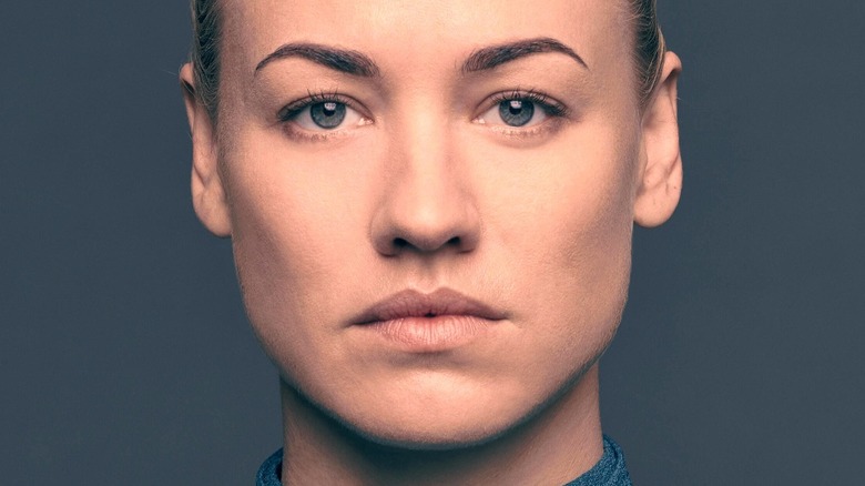 Yvonne Strahovski looking intense