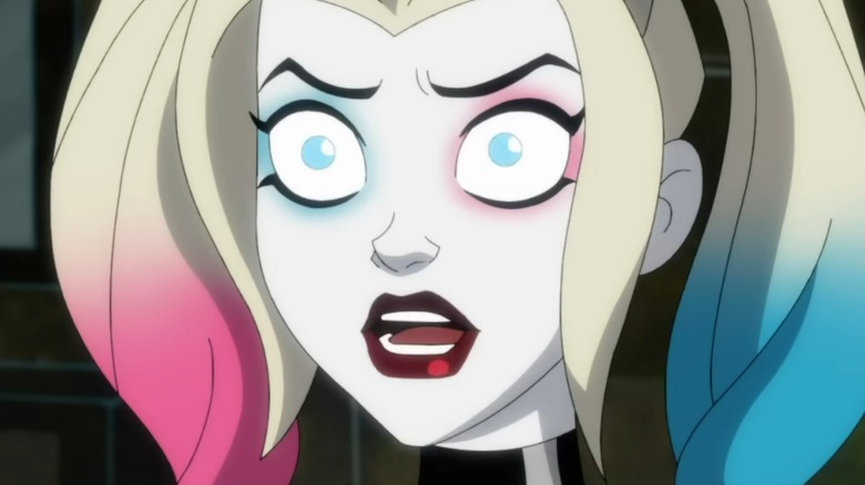 Harley Quinn shocked close-up