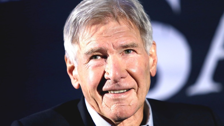 Harrison Ford smiles for the audience