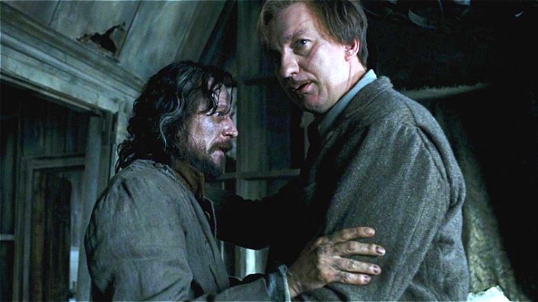 Sirius and Lupin embracing