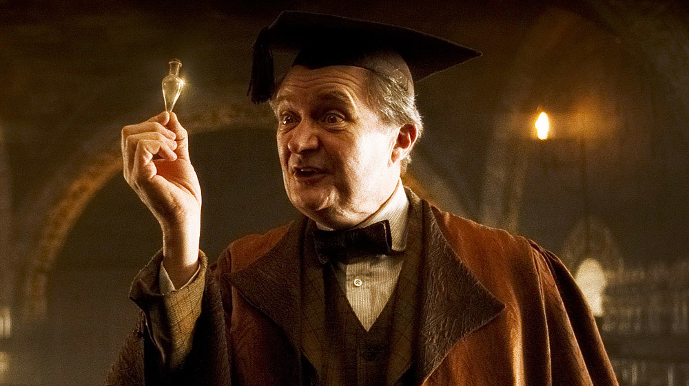 Professor Slughorn shows off potion