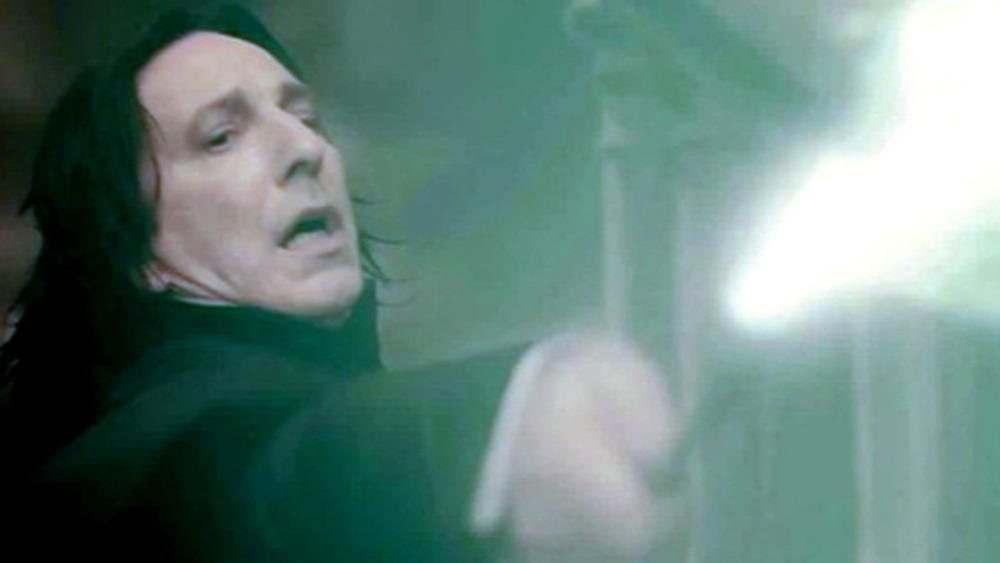 Snape looking at Dumbledore