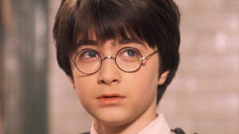 Harry Potter looking serious