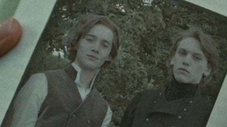 Old photo of young Albus and Grindelwald
