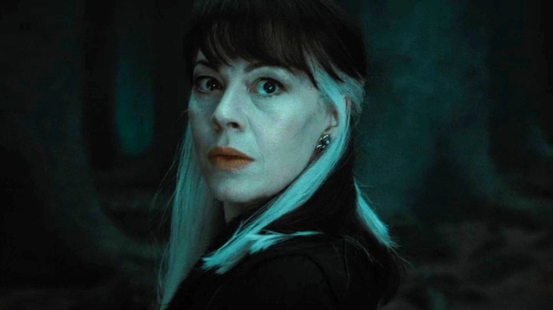 Narcissa stares at Voldemort