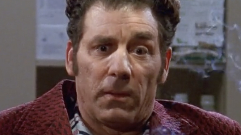 Kramer wearing a red blazer on Seinfeld