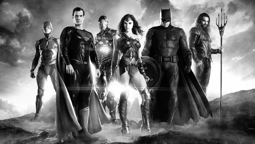 Justice League black and white