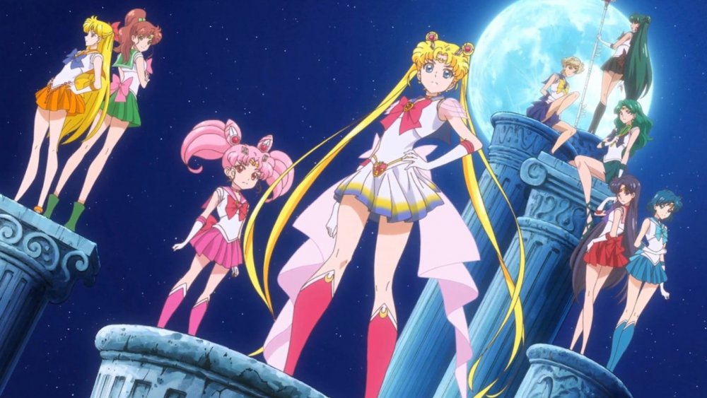 The Sailor Scouts on Sailor Moon