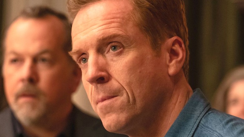 Damian Lewis Bobby Axelrod blue shirt