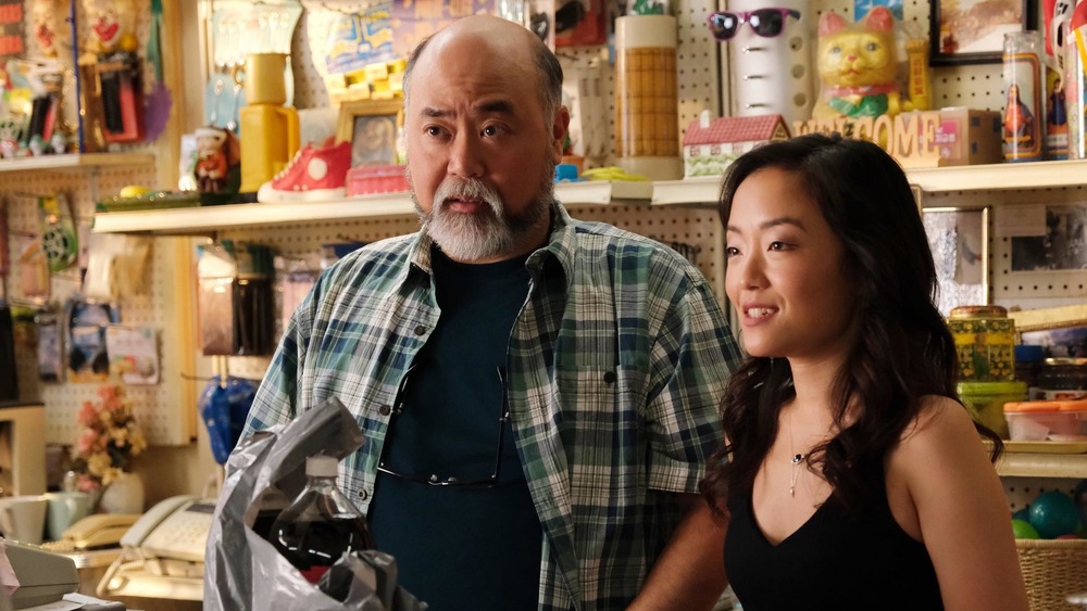 Paul Sun-Hyung Lee and Andrea Bang in the convenience store