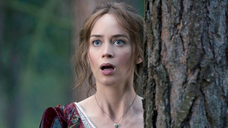 Emily Blunt in the woods