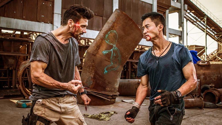 Frank Grillo and Wu Jing in Zhan Lang 2