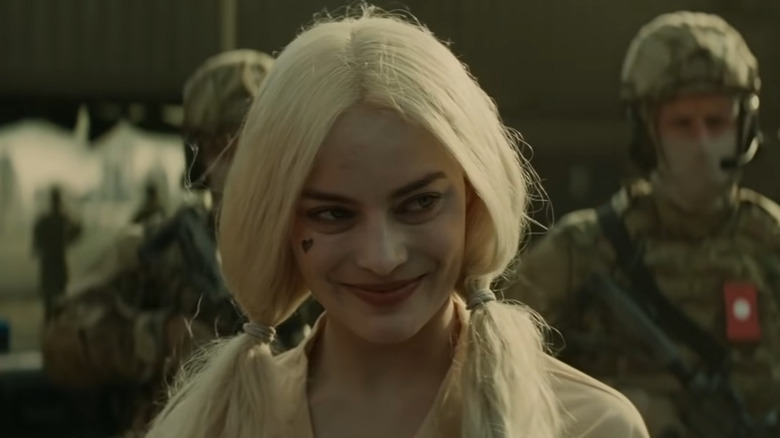 Harley Quinn smirking menacingly