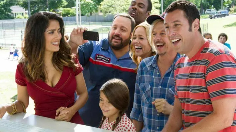 The Grown Ups 2 cast laughing
