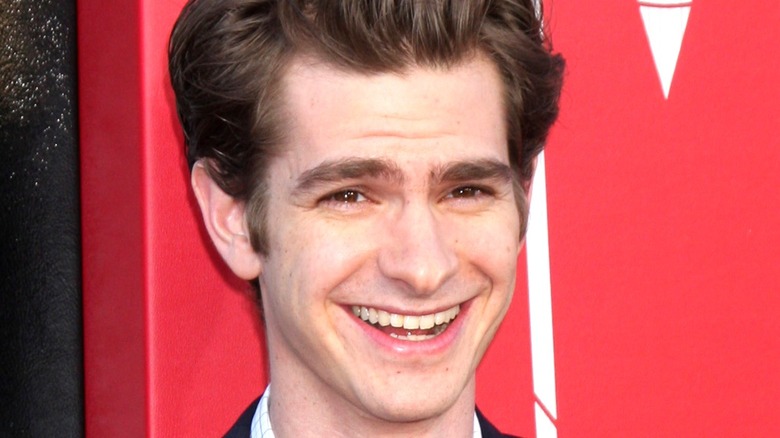 Andrew Garfield posing for photographers 