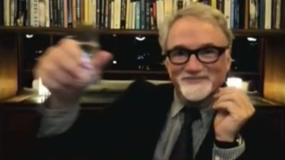 David Fincher toasting