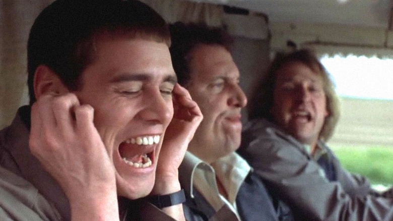 Lloyd, Joe, and Harry in the truck in "Dumb and Dumber" (1994)