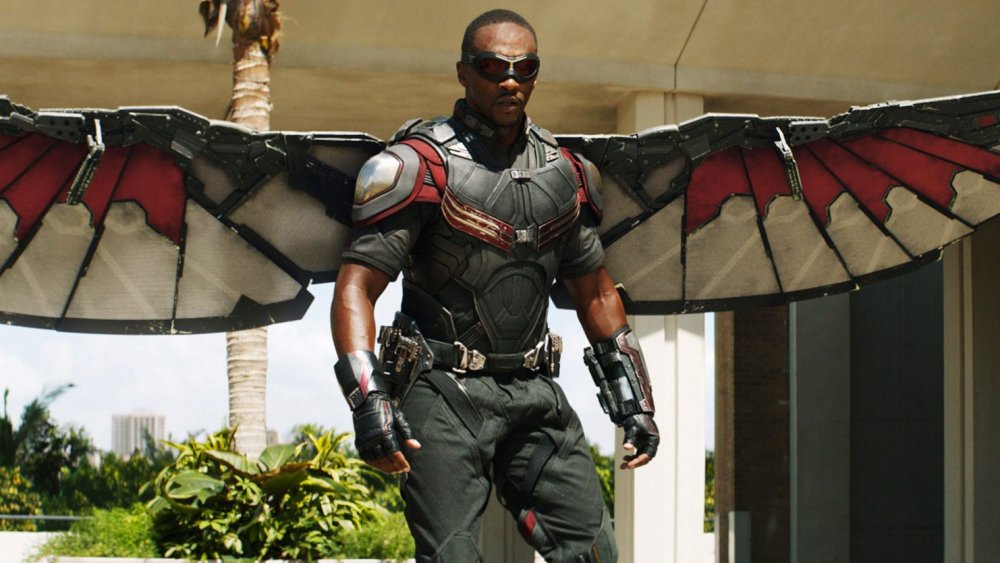 Anthony Mackie as the Falcon in Captain America: Civil War