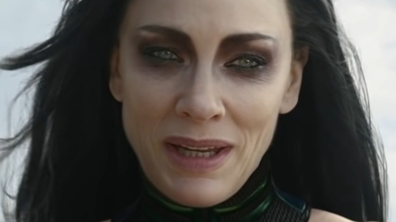 Hela fighting Asgardians