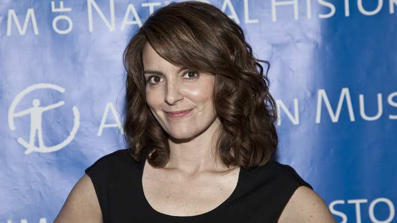 Tina Fey smiles red carpet