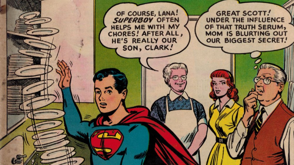 Silver Age hijinks with Superboy, Lana Lang, and the Kents, from DC Comics